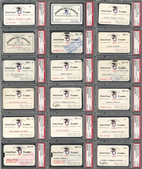 1980-98 American League Season Pass Collection - Lot of 38 (PSA)